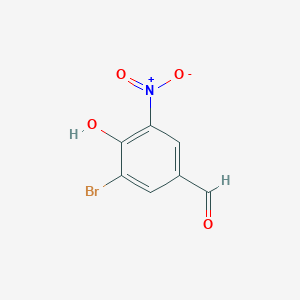 molecular formula C7H4BrNO4 B1270445 3-溴-4-羟基-5-硝基苯甲醛 CAS No. 98555-49-8