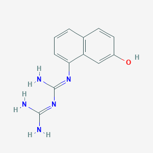 molecular formula C12H13N5O B12704486 1-(7-Hydroxy-1-naphthyl)biguanide CAS No. 733681-20-4