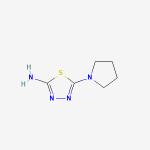 molecular formula C6H10N4S B1270451 5-Pyrrolidin-1-yl-1,3,4-thiadiazol-2-amine CAS No. 71125-45-6