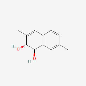molecular formula C12H14O2 B12704533 trans-1,2-Dihydro-3,7-dimethyl-1,2-naphthalenediol CAS No. 69699-74-7