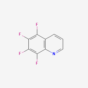 molecular formula C9H3F4N B12704548 5,6,7,8-Tetrafluoroquinoline CAS No. 5280-07-9
