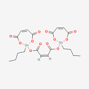 molecular formula C20H24O12Sn2 B12704549 (Z)-2,2'-((1,4-Dioxobut-2-ene-1,4-diyl)bis(oxy))bis(2-butyl-1,2,3-dioxostannepin-4,7-dione) CAS No. 93819-95-5
