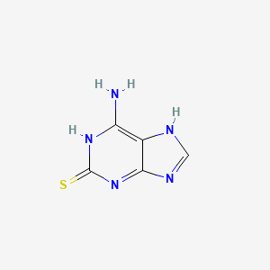 molecular formula C5H5N5S B1270455 2H-Purine-2-thione, 6-amino-1,3-dihydro- CAS No. 3647-48-1