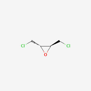 molecular formula C4H6Cl2O B12704561 trans-2,3-Bis(chloromethyl)oxirane CAS No. 38723-45-4