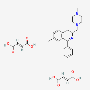 molecular formula C30H35N3O8 B12704567 (E)-but-2-enedioic acid;7-methyl-3-[(4-methylpiperazin-1-yl)methyl]-1-phenyl-3,4-dihydroisoquinoline CAS No. 83658-73-5