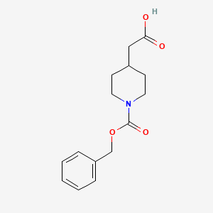 molecular formula C15H19NO4 B1270459 N-Cbz-4-piperidineacetic acid CAS No. 63845-28-3