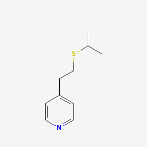 molecular formula C10H15NS B12704658 Pyridine, 4-(2-((1-methylethyl)thio)ethyl)- CAS No. 134480-41-4