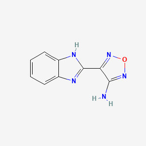 molecular formula C9H7N5O B1270471 4-(1H-苯并咪唑-2-基)-1,2,5-噁二唑-3-胺 CAS No. 332026-86-5