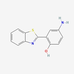 molecular formula C13H10N2OS B1270474 4-氨基-2-苯并噻唑-2-基-酚 CAS No. 30616-38-7