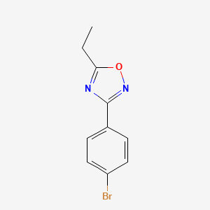 molecular formula C10H9BrN2O B1270479 3-(4-溴苯基)-5-乙基-1,2,4-噁二唑 CAS No. 364743-34-0