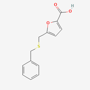 molecular formula C13H12O3S B1270481 5-Benzylsulfanylmethyl-furan-2-carboxylic acid CAS No. 91903-26-3