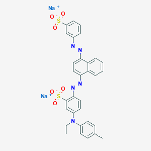 molecular formula C31H25N5Na2O6S2 B12704822 Disodium 5-(ethyltolylamino)-2-((4-((3-sulphonatophenyl)azo)-1-naphthyl)azo)benzenesulphonate CAS No. 73398-26-2