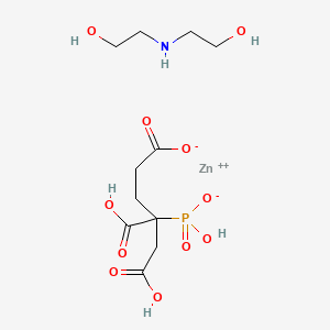 molecular formula C11H20NO11PZn B12704857 Einecs 305-236-0 CAS No. 94386-14-8