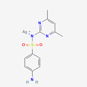 molecular formula C12H13AgN4O2S B12704893 Silver sulfamethazine CAS No. 53081-02-0