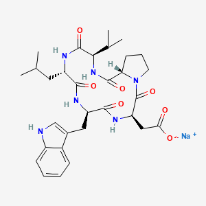 molecular formula C31H41N6NaO7 B12704914 BQ-123 sodium CAS No. 136655-57-7