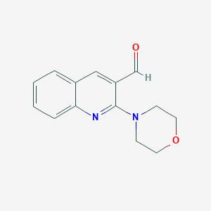 molecular formula C14H14N2O2 B1270493 2-Morpholin-4-ylquinoline-3-carbaldehyde CAS No. 326008-62-2