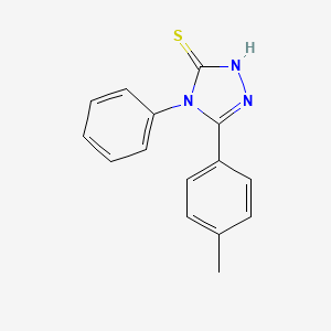 molecular formula C15H13N3S B1270495 4-Phenyl-5-p-tolyl-4H-[1,2,4]triazole-3-thiol CAS No. 93378-56-4