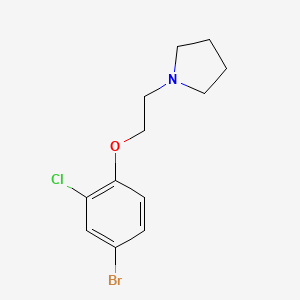 molecular formula C12H15BrClNO B1270497 1-(2-(4-Bromo-2-chlorophenoxy)ethyl)pyrrolidine CAS No. 435287-53-9