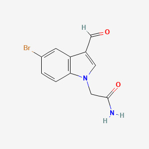molecular formula C11H9BrN2O2 B1270498 2-(5-bromo-3-formyl-1H-indol-1-yl)acetamide CAS No. 510716-35-5