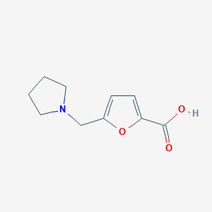 molecular formula C10H13NO3 B1270501 5-吡咯烷-1-基甲基-呋喃-2-羧酸 CAS No. 400750-49-4