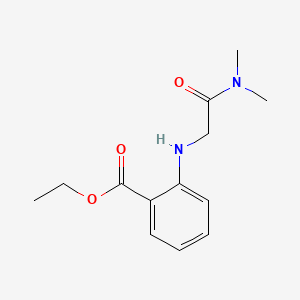 molecular formula C13H18N2O3 B12705015 N-(Dimethylcarbamoylmethyl)anthranilic acid ethyl ester CAS No. 92033-51-7