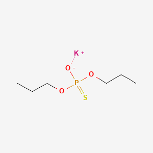 molecular formula C6H14KO3PS B12705027 Phosphorothioic acid, O,O-dipropyl ester, potassium salt CAS No. 51825-86-6