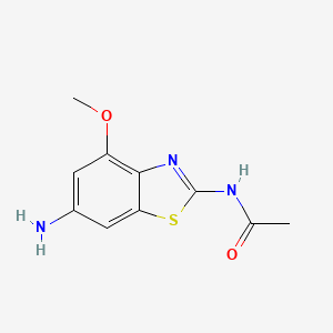 molecular formula C10H11N3O2S B1270513 N-(6-Amino-4-methoxy-benzothiazol-2-yl)-acetamide CAS No. 314033-54-0