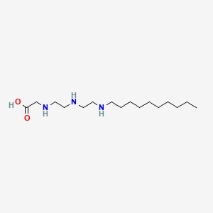molecular formula C16H35N3O2 B12705147 N-(2-((2-(Decylamino)ethyl)amino)ethyl)glycine CAS No. 176234-88-1