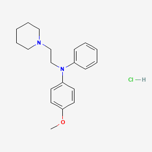 molecular formula C20H27ClN2O B12705173 Piperidine, 1-(2-(N-phenyl-p-anisidino)ethyl)-, monohydrochloride CAS No. 102207-04-5