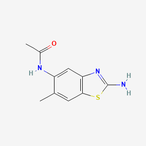 molecular formula C10H11N3OS B1270520 N-(2-Amino-6-methyl-benzothiazol-5-yl)-acetamide CAS No. 351437-81-5