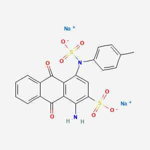 molecular formula C21H14N2Na2O8S2 B12705201 Disodium 1-amino-9,10-dihydro-4-(4-methylsulphonatoanilino)-9,10-dioxoanthracene-2-sulphonate CAS No. 85188-26-7