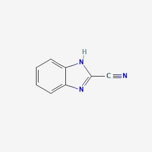 molecular formula C8H5N3 B1270530 1H-苯并咪唑-2-腈 CAS No. 6868-37-7
