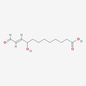 molecular formula C12H20O4 B12705322 10-Dodecenoic acid, 9-hydroxy-12-oxo-, (10E)- CAS No. 74886-18-3