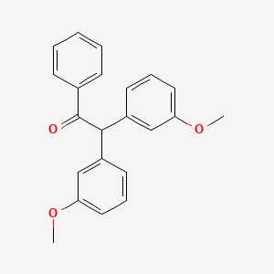 molecular formula C22H20O3 B12705350 Ethanone, 2,2-bis(3-methoxyphenyl)-1-phenyl- CAS No. 122135-81-3