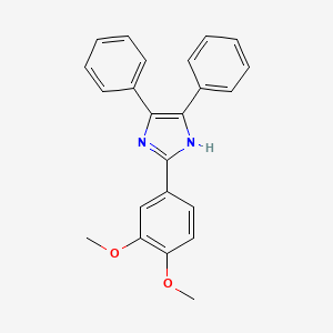 molecular formula C23H20N2O2 B12705379 2-(3,4-Dimethoxyphenyl)-4,5-diphenyl-1H-imidazole CAS No. 5496-41-3