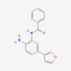 molecular formula C17H14N2O2 B12705449 Benzamide, N-(2-amino-5-(3-furanyl)phenyl)- CAS No. 1232541-87-5