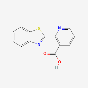 molecular formula C13H8N2O2S B1270558 2-Benzothiazol-2-yl-nicotinic acid CAS No. 728-66-5