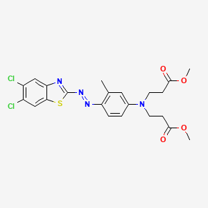 molecular formula C22H22Cl2N4O4S B12705612 Methyl N-(4-((5,6-dichloro-2-benzothiazolyl)azo)-3-methylphenyl)-N-(3-methoxy-3-oxopropyl)-beta-alaninate CAS No. 79044-54-5