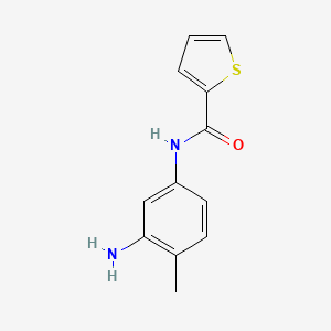 molecular formula C12H12N2OS B1270565 N-(3-amino-4-methylphenyl)thiophene-2-carboxamide CAS No. 332906-72-6