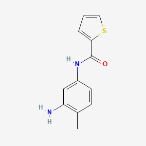 molecular formula C12H12N2OS B1270565 N-(3-Amino-4-methylphenyl)-2-thiophenecarboxamide CAS No. 332906-72-6