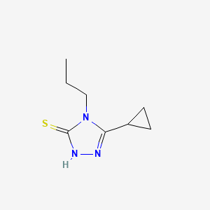 molecular formula C8H13N3S B1270567 5-cyclopropyl-4-propyl-4H-1,2,4-triazole-3-thiol CAS No. 603981-93-7