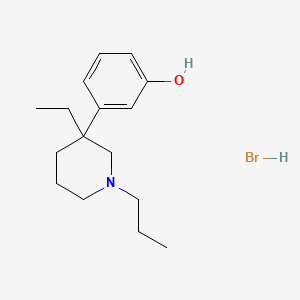 molecular formula C16H26BrNO B12705678 3-Ethyl-3-(3-hydroxyphenyl)-1-propylpiperidine hydrobromide CAS No. 126088-59-3
