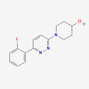 molecular formula C15H16FN3O B12705684 4-Piperidinol, 1-(6-(2-fluorophenyl)-3-pyridazinyl)- CAS No. 99708-21-1