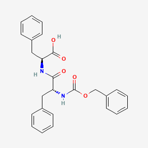 molecular formula C26H26N2O5 B12705705 3-Phenyl-N-(3-phenyl-N-((phenylmethoxy)carbonyl)-D-alanyl)-L-alanine CAS No. 74086-66-1