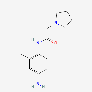 molecular formula C13H19N3O B1270571 N-(4-Amino-2-methyl-phenyl)-2-pyrrolidin-1-yl-acetamide CAS No. 436090-52-7