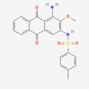 molecular formula C22H18N2O5S B12705732 N-(1-Amino-9,10-dihydro-2-methoxy-9,10-dioxoanthryl)-4-methylbenzenesulphonamide CAS No. 71412-03-8