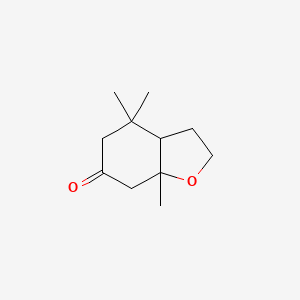 molecular formula C11H18O2 B12705770 Hexahydro-4,4,7a-trimethyl-6(2H)-benzofuranone CAS No. 39815-70-8