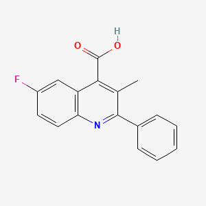 molecular formula C17H12FNO2 B1270579 6-Fluoro-3-methyl-2-phenylquinoline-4-carboxylic acid CAS No. 130507-38-9