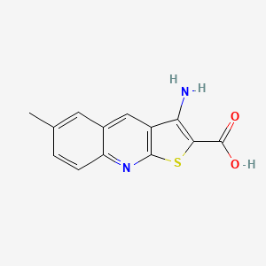 molecular formula C13H10N2O2S B1270581 3-Amino-6-methyl-thieno[2,3-b]quinoline-2-carboxylic acid CAS No. 873437-82-2