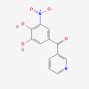 molecular formula C12H8N2O5 B12705818 Methanone, (3,4-dihydroxy-5-nitrophenyl)(3-pyridinyl)- CAS No. 125628-99-1